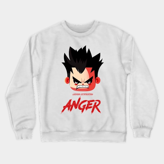 Mood Activated: Anger Crewneck Sweatshirt by creativefusionstudio